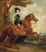 Francis Grant Portrait of Queen Victoria on horseback oil on canvas